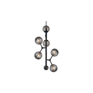 Halo Design 738854 - Lustr na lanku ATOM 6xG9/28W/230V pr. 30 cm černá/k. černá 738854 obraz