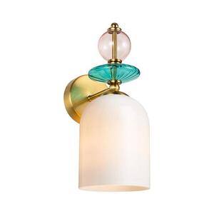 Light Prestige Nástěnná lampa TROPEA 1xE27/15W/230V zlatá/kouřová růžová/modrá/bílá LP-2004/1W WH obraz