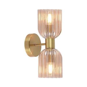 Light Prestige Nástěnná lampa PIEGA 2xE14/10W/230V mosaz/kouřová béžová LP-939/2W amber obraz