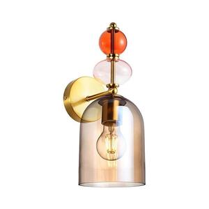 Light Prestige Nástěnná lampa TROPEA 1xE27/15W/230V zlatá/kouřová béžová LP-2004/1W AM obraz