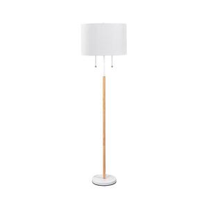 Light Prestige Stojací lampa FOGO 2xE27/15W/230V bílá/béžová LP-0304/2F WH obraz