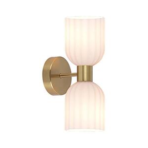 Light Prestige Nástěnná lampa PIEGA 2xE14/10W/230V mosaz/bílá LP-939/2W white obraz
