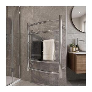Mario-Radiators Koupelnový žebříkový radiátor INOX CLASSIC 120W/230V 57x43 cm nerez/lesklý chrom 1.8.044554.P obraz