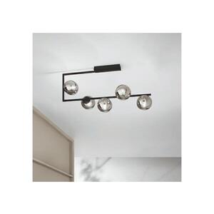Ondaluce - Lustr na tyči MONILE 5xE14/10W/230V černá/kouřová černá PL.MONILE/NERO obraz