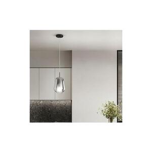Ondaluce - Lustr na lanku TH 1xE27/15W/230V pr. 19 cm černá/kouřová šedá SO.TH/1-FUME obraz