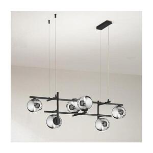 Ondaluce - Lustr na lanku JEWEL 6xE14/10W/230V černá/kouřová černá SO.JEWEL/6-NERO obraz