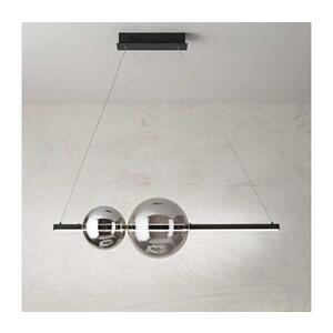 Ondaluce - LED Stmívatelný lustr na lanku FUFI LED/40W/230V černá/kouřová černá SO.FUFI/NERO obraz