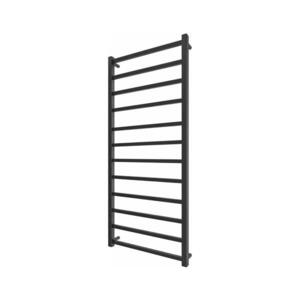 Mario-Radiators Koupelnový žebříkový radiátor INOX TOKIO 233W/230V 117x53 cm nerez/černá 1.072.048845.BM obraz