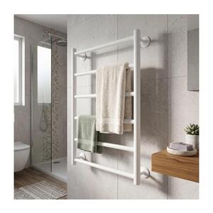 Mario-Radiators Koupelnový žebříkový radiátor INOX FLAT 122W/230V 57x43 cm nerez/bílá 1.137.047733.WM obraz