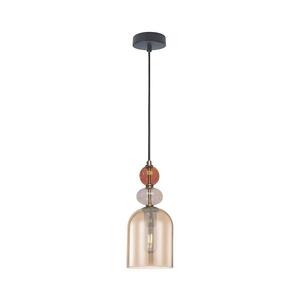 Light Prestige Lustr na lanku TROPEA 1xE27/15W/230V černá/kouřová červená/béžová LP-2004/1P M AM obraz