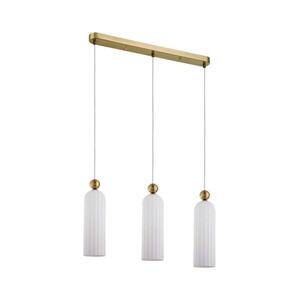 Light Prestige Lustr na lanku PIEGA 3xE14/40W/230V mosaz/bílá LP-939/3L white obraz