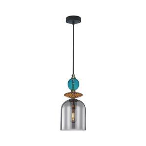 Light Prestige Lustr na lanku TROPEA 1xE27/15W/230V černá/kouřová modrá/béžová LP-2004/1P M SM obraz