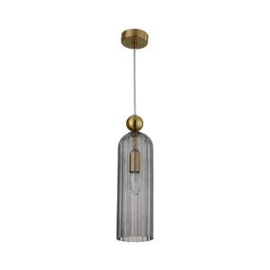 Light Prestige Lustr na lanku PIEGA 1xE14/40W/230V mosaz/kouřová černá LP-939/1P smoked obraz