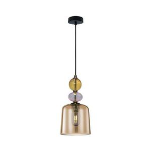 Light Prestige Lustr na lanku TROPEA 1xE27/15W/230V černá/kouřová béžová/růžová LP-2004/1P S AM obraz