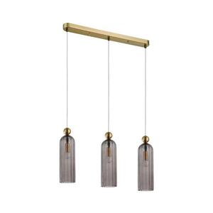 Light Prestige Lustr na lanku PIEGA 3xE14/40W/230V mosaz/kouřová černá LP-939/3L smoked obraz