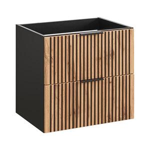 COMAD XILO BLACK WOTAN 82-60-D-2S-Koupelnová skříňka pod umyvadlo XILO černá/dub XILO BLACK WOTAN 82-60-D-2S obraz