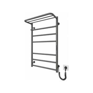 Mario-Radiators Koupelnový žebříkový radiátor HOME 95W/230V 77x53 cm nerez/antracit pravá 2.9.045893.GR obraz