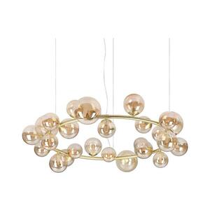Ideal Lux - LED Lustr na lanku PERLAGE 25xG9/3W/230V 110 cm zlatá/kouřová béžová 370583 obraz