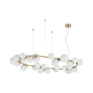 Ideal Lux - LED Lustr na lanku PERLAGE 30xG9/3W/230V 143 cm zlatá/bílá 296746 obraz