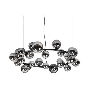 Ideal Lux - LED Lustr na lanku PERLAGE 25xG9/3W/230V 110 cm černá/kouřová černá 363387 obraz