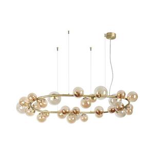Ideal Lux - LED Lustr na lanku PERLAGE 30xG9/3W/230V 143 cm zlatá/kouřová béžová 322780 obraz