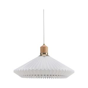Halo Design 744268- Lustr na lanku PARIS 1xE27/60W/230V pr. 56 cm bílá/mosaz/dub 744268 obraz