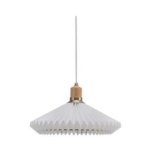Halo Design 744169- Lustr na lanku PARIS 1xE27/60W/230V pr. 40 cm bílá/mosaz/dub 744169 obraz