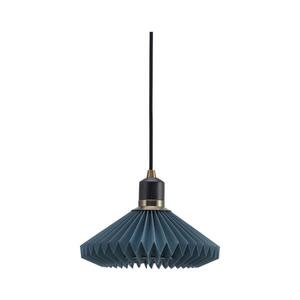 Halo Design 744060- Lustr na lanku PARIS 1xG9/28W/230V pr. 24 cm modrá/mosaz/dub 744060 obraz
