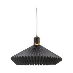 Halo Design 744299-Lustr na lanku PARIS 1xE27/60W/230V pr. 56 cm černá/mosaz/dub 744299 obraz