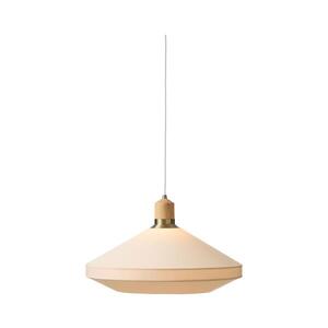 Halo Design 744305-Lustr na lanku PARIS 1xE27/40W/230V pr. 56 cm krém./mosaz/dub 744305 obraz