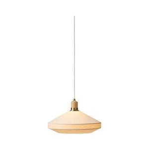 Halo Design 744206-Lustr na lanku PARIS 1xE27/60W/230V pr. 40 cm krém./mosaz/dub 744206 obraz