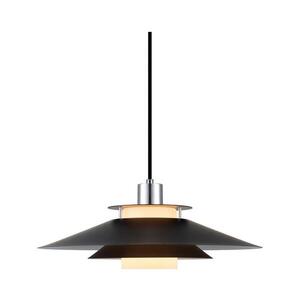 Halo Design 990808- Lustr na lanku RIVOLI 1xE27/40W/230V pr. 40 cm černá/l.chrom 990808 obraz