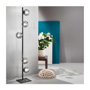 Ondaluce - Stojací lampa MONILE 5xE14/10W/230V 170 cm černá/kouřová černá PT.MONILE/NERO obraz