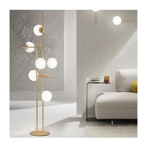 Ondaluce - Stojací lampa JEWEL 6xE14/10W/230V 166 cm zlatá/bílá PT.JEWEL/ORO obraz
