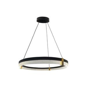 Light Prestige LED Lustr na lanku TRIANGLE LED/40W/230V 3000/4000/6000K pr. 60 cm černá LP-0407/1P M BK Triangle obraz