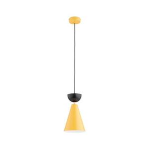 Lustr na lanku ENTORI 1xE27/15W/230V žlutá/černá 61601 obraz