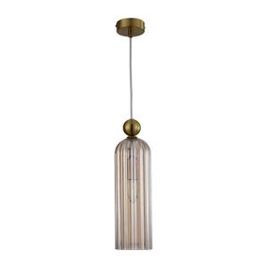 Light Prestige Lustr na lanku PIEGA 1xE14/40W/230V mosaz/kouřová béžová LP-939/1P amber obraz