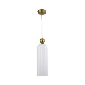 Light Prestige Lustr na lanku PIEGA 1xE14/40W/230V mosaz/bílá LP-939/1P white obraz