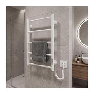Mario-Radiators Koupelnový žebříkový radiátor CLASSIC 65W/230V 66x42 cm nerez/bílá pravá 2.3.0700.10.WM obraz