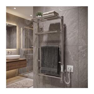 Mario-Radiators Koupelnový žebříkový radiátor HOTEL 75W/230V 66x42 cm nerez/chrom pravá 2.3.6200.11.P obraz