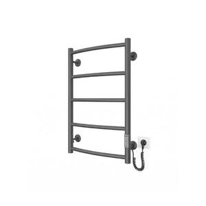 Mario-Radiators Koupelnový žebříkový radiátor CLASSIC 65W/230V 66x42 cm nerez/antracit pravá 2.9.045896.GR obraz