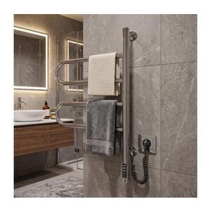Mario-Radiators Elekt. otočný sušák na ručníky TRISTAR 75W/230V 62, 5x44, 5 cm IP44 nerez/l. chrom 2.3.0505.11.P obraz