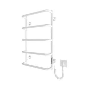 Mario-Radiators Koupelnový žebříkový radiátor LUX 65W/230V 66x42 cm nerez/bílá pravá 2.3.0313.10.WM obraz