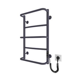Mario-Radiators Koupelnový žebříkový radiátor LUX 65W/230V 66x42 cm nerez/antracit pravá 2.9.047505.GR obraz