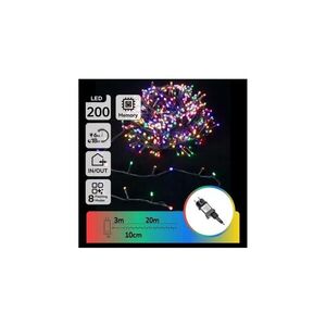 B.V. - LED RGBY Venkovní vánoční řetěz 200xLED/3, 6W/230V 20m IP44 B10303ABNI obraz