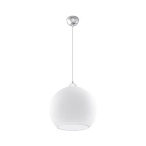 SL.0256 - Lustr na lanku BALL 1xE27/15W/230V pr. 30 cm bílá/lesklý chrom SL.0256 obraz