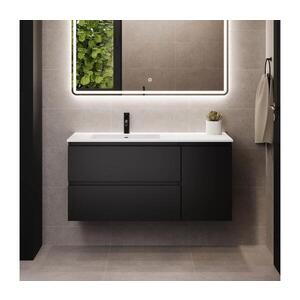 BATH DELUXE Koupelnová skříňka s umyvadlem HELSINKI 115 cm levá/černá BT0184+BT0194 obraz