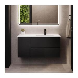 BATH DELUXE Koupelnová skříňka s umyvadlem HELSINKI 115 cm pravá/černá BT0184+BT0195 obraz