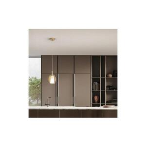 Ondaluce - Lustr na lanku TH 1xE27/15W/230V pr. 19, 5 cm zlatá/kouřová béžová SO.TH/3-AMBRA obraz