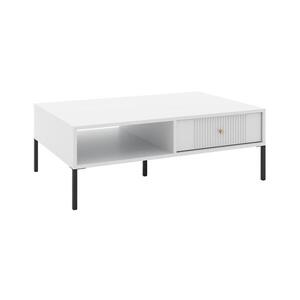 Konferenční stolek LUE 104x68 cm bílá/černá 5904804553845 obraz